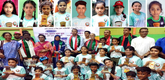 রাজশাহী বিভাগীয় স্কেটিং প্রতিযোগিতায় বিভাগ চ্যাম্পিয়ন বগুড়া জেলা