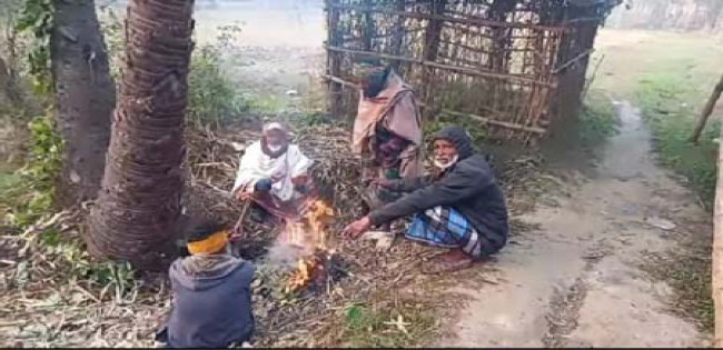 কনকনে শীতে জনজীবন  জুবথুবু