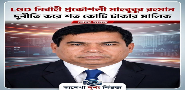 শত কোটি টাকার সম্পদের মালিক নির্বাহী প্রকৌশলী  মাহবুবুর রহমান